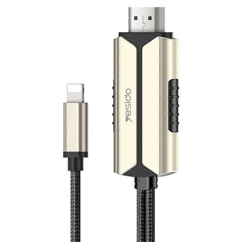 Type A YESIDO HM13 2m Câble Sync Connecteur d¿écran Adaptateur HDMI pour iPhone iPad vers TV