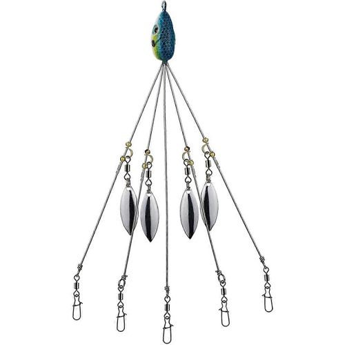 Plates-Formes Parapluies Pour La Pêche Aux Bandes De Basse, Pêche En Eau Douce Kit De Plate-Forme De Leurres De Nage, Bleu