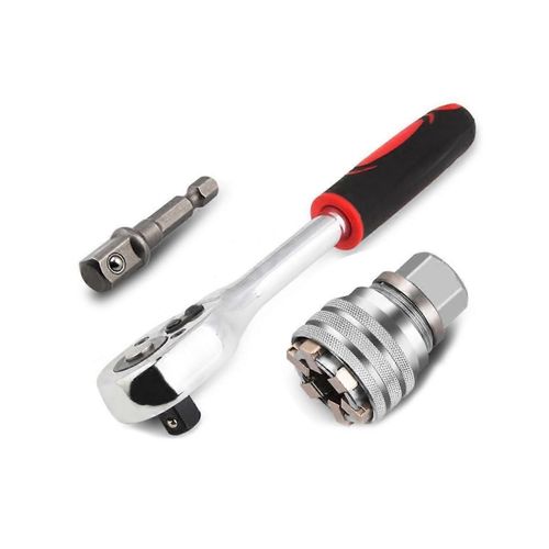 Jeu de clés à douille pour perceuse à main en 3 pièces Clé à douille multifonctionnelle rehaussante