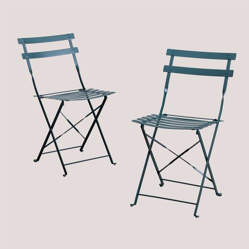 Pack De 2 Chaises De Salle À Manger Pliantes Sergey Vert Jungle