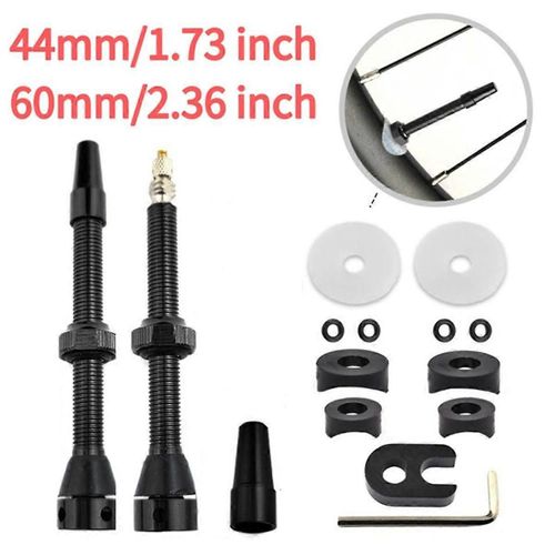 Soupape D¿Air Tubeless, Pour Vélo De Route De Montagne Ensemble De Valves De Jante Tubeless Pièce De Rechange De Cyclisme Rouge-44mm