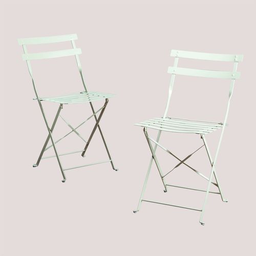 Pack De 2 Chaises De Salle À Manger Pliantes Sergey Mousse De Céladon