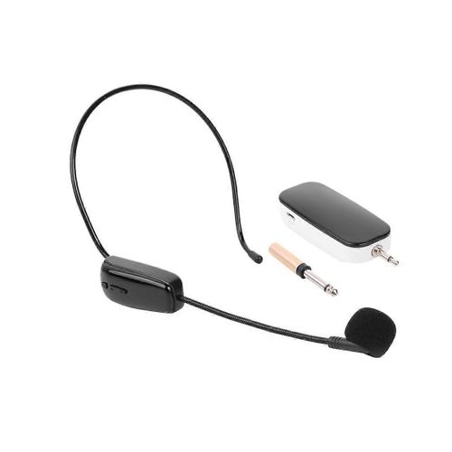 UHF 630-696 MHz Casque Sans Fil Capacitif Microphone Système de Micro avec Récepteur pour Haut-Parleur Enseignement Réunion Chant