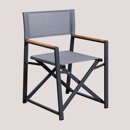 Chaise De Directeur De Jardin Pliante Jordana Gris Anthracite