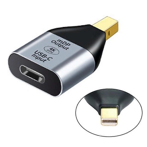 UC-012-MDP USB-C Femelle vers Mini DisplayPort Mâle HDTV 4K/60Hz 1080P Adaptateur pour Tablette/Téléphone/Ordinateur Portable