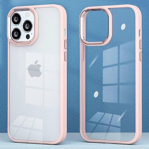 Pour Iphone 16 Pro Coque De Téléphone Transparente Pc + Silicone Antichoc