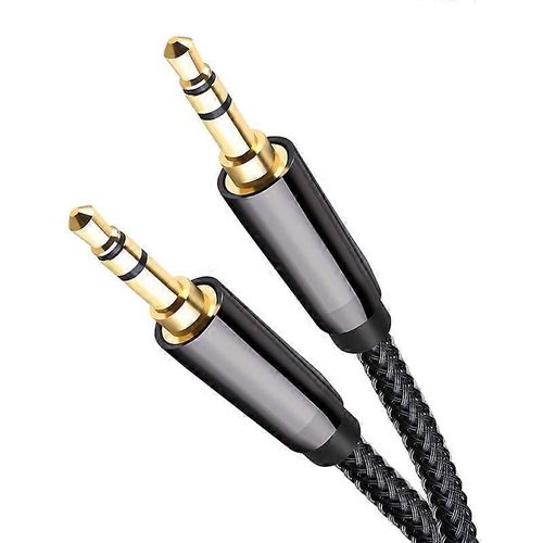 Type A 2m Nylon Tressé Aux 3.5mm Mâle à Mâle Câble Câble Cordon de Connexion Audio