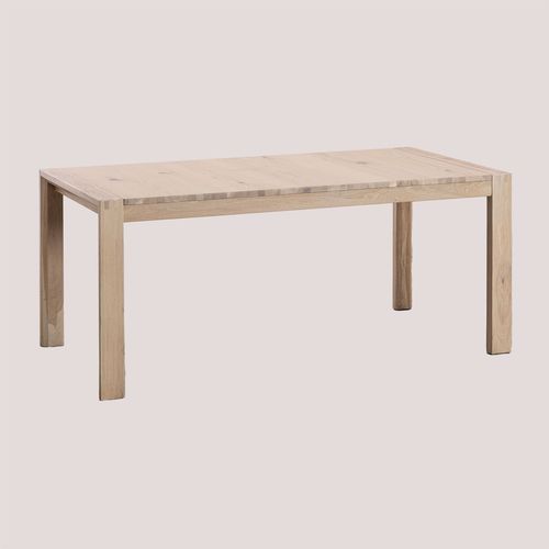 Table De Salle À Manger Rectangulaire Extensible En Bois (170-260x95 Cm) Quëbi Bois Naturel