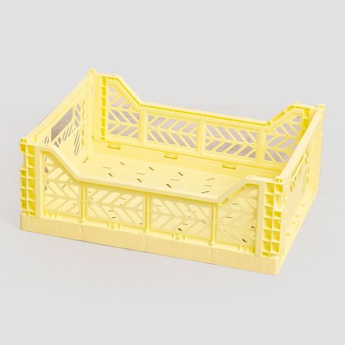 Boîte Pliable Et Empilable En Plastique Doli Jaune 40 Cm