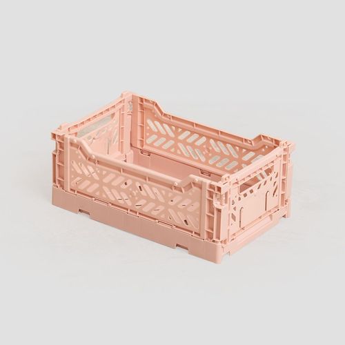 Boîte Pliable Et Empilable En Plastique Doli Rose Noisette 26 Cm