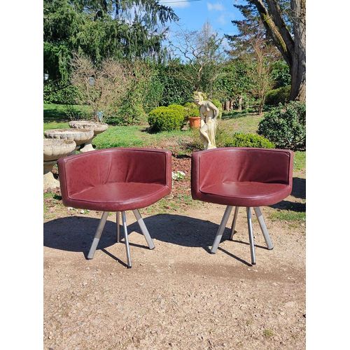2 Fauteuils Design Marron