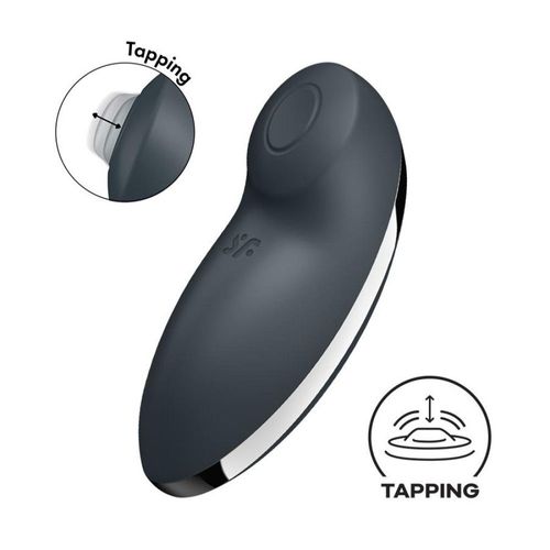 Stimulateur Clito Stimulateur De Clitoris Tap & Climax 2 Gris Anthracite Satisfyer