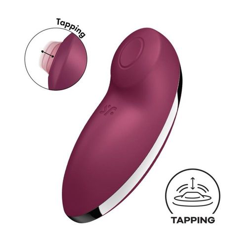 Stimulateur Clito Stimulateur De Clitoris Tap & Climax 2 Framboise Satisfyer