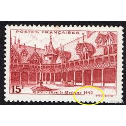 Hôtel-Dieu De Beaune Légende "Postes Françaises" Année 1942 N° 539 Yvert Et Tellier Luxe