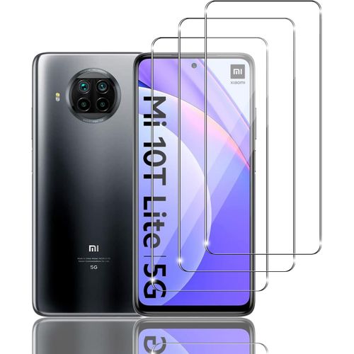 3 Pièces Protection Écran Verre Trempé 9H pour Xiaomi Mi 10T Lite 5G, Ultra-Fine 0.26mm, Anti-Rayures et Empreintes, Clarté HD, Installation Sans Bulles