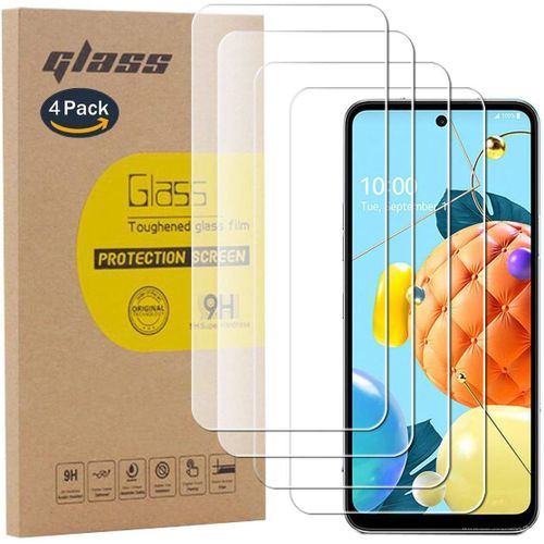 4 Films En Verre Trempé Pour Lg K62 - 9h Ultra-Résistant, 0.26mm Ultrafin, Anti-Empreintes & Antibulles, Bord 2.5d, Haute Transparence (Lot De 4)