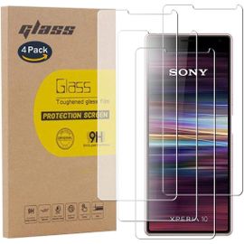 4 Pièces Verre Trempé Protecteur D'écran Pour Sony Xperia 10 - 0.26mm Ultra-Fin 9h Anti-Rayures, Anti-Empreintes, 2.5d Bord Arrondi Sans Bulles Avec Kit De Nettoyage