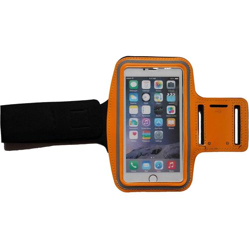 Brassard Sport Imperméable Pour Samsung Galaxy A30 - Housse De Protection Respirante, Léger, Anti-Chocs Avec Pochette Clés Ajustable - Orange