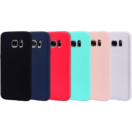 6 Coques Samsung Galaxy S7 Ultra Mince En Tpu Souple, Housse De Protection Anti-Choc Anti-Rayures Avec 6 Couleurs (Bleu, Noir, Blanc, Rose, Rouge, Bleu Clair)