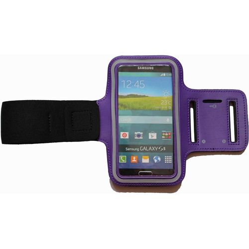 Brassard De Sport Étanche Anti-Choc Pour Samsung Galaxy A30 Avec Pochette Clés, Respirant Léger Adjustable (24-38 Cm) - Violet