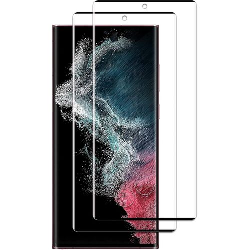 2 Pièces Film Protection Écran Verre Trempé 9h Anti-Rayures/Empreintes Pour Samsung Galaxy S22 Ultra 5g - Haute Transparence Hd, Sensibilité Tactile, Transparent