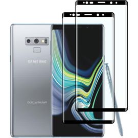 2 Pièces Protecteur D'écran Verre Trempé Samsung Galaxy Note 9 - 3d Incurvé, 9h Anti-Rayures, Anti-Empreintes, Haute Transparence Avec Kit De Nettoyage