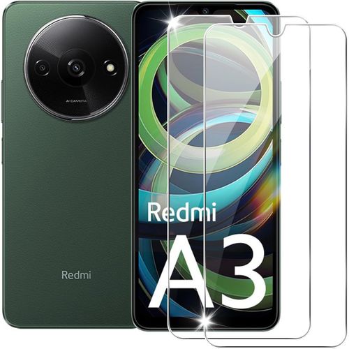 2 Films Protection Verre Trempé 9h Xiaomi Redmi A3 Antichoc Antirayures Antiempreintes Ultra Mince Sensibilité Élevée Avec Kit Nettoyage