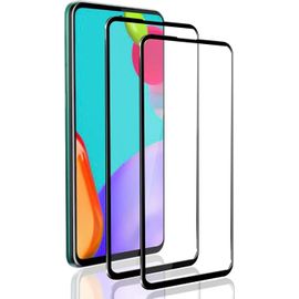 2 Pièces Verre Trempé 9h Anti-Empreintes Pour Samsung Galaxy A52 5g Film Protecteur Hd 2.5d Couverture Totale Transparent Ultra-Mince - Noir