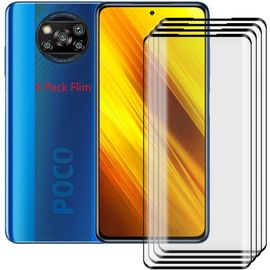 4 Pièces Protecteur D'écran Verre Trempé 9h Pour Xiaomi Poco X3 Nfc, Anti-Rayures Hydrophobe 0.3mm Ultra-Fin Transparent