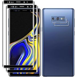 2x Verre Trempé Samsung Galaxy Note 9 + 2x Protection Caméra Arrière - Dureté 9h, Ultra-Transparent 0.3mm, Installation Facile Avec Kit Nettoyage