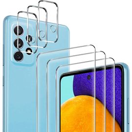 2 Protections D'écran Verre Trempé Anti-Rayures Pour Samsung Galaxy A52 5g - Transparent Hd, Anti-Empreintes Et Anti-Poussière (Couleur Variable)