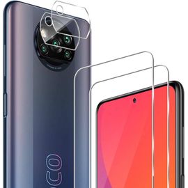 2 Pièces Protecteur D'écran En Verre Trempé Et Caméra Arrière Pour Xiaomi Poco X3 Nfc/Pro - Ultra-Mince 0.33mm, 9h Dureté, Anti-Rayures, Anti-Traces, Installation Facile