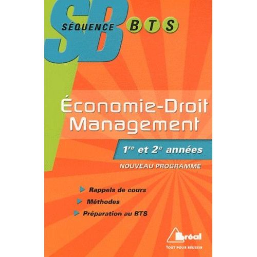 Economie-Droit Et Management 1re Et 2e Années Bts Tertiaires