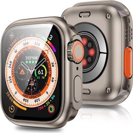 Coque De Protection 360° Ultra Mince Pour Apple Watch Series 8/7 45mm - Verre Trempé Anti-Rayures, Design Style Ultra, Toucher Hd Et Installation Rapide