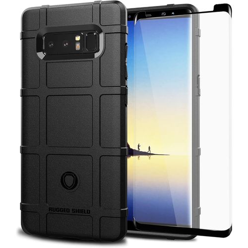 Coque De Protection Antichoc Pour Samsung Galaxy Note 8 Avec Film Écran En Verre Trempé - Conception Antidérapante Mince Et Léger Certifiée Militaire Charge Sans Fil Compatible
