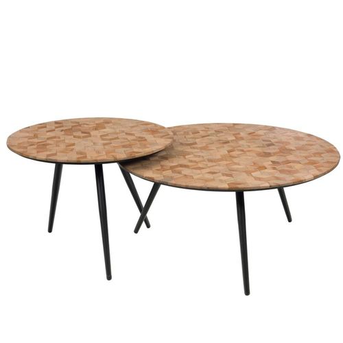 Set De 2 Tables Teck Bahia