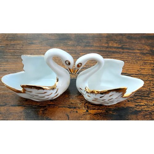 2 Salerons En Porcelaine De Limoges