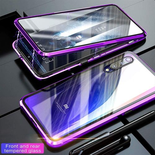 Coque De Protection Magnétique Huawei P20 Avec Cadre Métal Et Verre Trempé 9h - Protection 360° Antichoc, Antidérapant, Découpes Précises - Violet