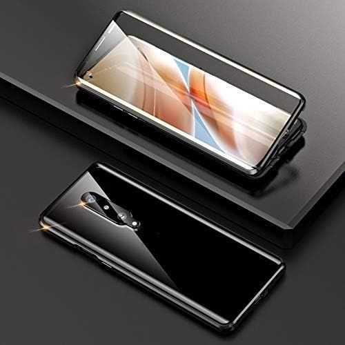 Coque De Protection En Verre Trempé Magnétique Anti-Chocs Pour Oneplus 8 Avec Protège-Caméra Et Design Ergonomique - Noir