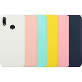 Coque De Protection Huawei Y6 2019 [6 Couleurs] Housse Tpu Silicone Ultra Fine Anti-Choc Avec Protection Caméra Et Recharge Sans Fil - Blanc, Orange, Vert Clair, Jaune, Rose, Bleu