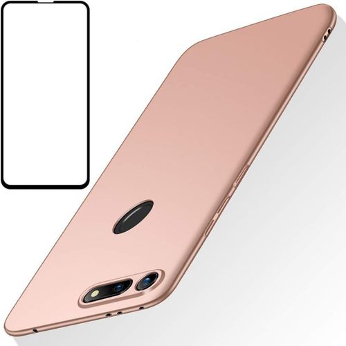Coque De Protection Et Verre Trempé Pour Honor View 20 - Ultra Mince, Protection Intégrale Avec Sensation Soie, 9h 2.5d, Résistance Aux Rayures (Or Rose)