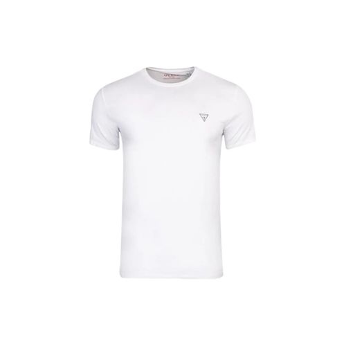 T Shirt Guess Mini Triangle Homme Blanc