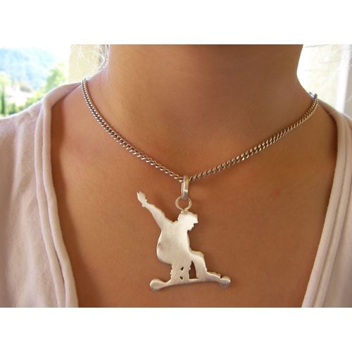 Pendentif Mountain Board Argent Massif 925/1000