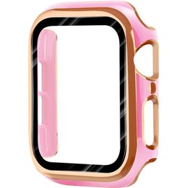 Coque De Protection Ultra Mince Anti-Rayures & Anti-Chocs Pour Apple Watch Series 8 41mm - Pc Dur Avec Protection Intégrale Des Bords, 2 Pièces Or Rose