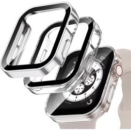 Coque De Protection Ultra Mince Antichoc Pour Apple Watch Series 8/Se 2022 (44-45mm) Avec Verre Trempé - Transparence Haute Définition Et Design Sans Entretien