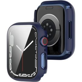 Coque De Protection Ultra Mince Antichoc Pour Apple Watch Series 8 41mm - 2 Pièces, Film Hd Anti-Rayures En Pc Haute Résistance - Bleu