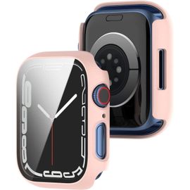 Coque De Protection Ultra Mince Anti-Rayures Et Chocs Pour Apple Watch Series 8 41mm - Pc Durable Avec Film Hd Intégré - Couleur Rose