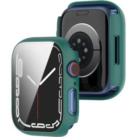 Coque De Protection Ultra Mince Anti-Rayures Pour Apple Watch Series 8 41mm, Étui Pc Résistant Avec Film Hd Intégré Et Design Anti-Choc, 2 Pack Vert