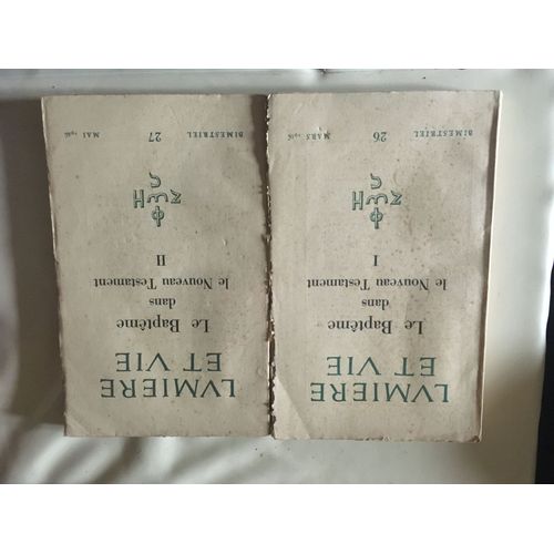 Lumière Et Vie 26 27 Le Baptême Ancien Et Nouveau Testament