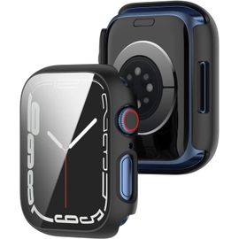 Coque De Protection Ultra Mince Pour Apple Watch Series 8 41mm - Antichoc, Anti-Rayures Avec Film Hd Et Matériau Pc Dur - Noir (2 Pièces)